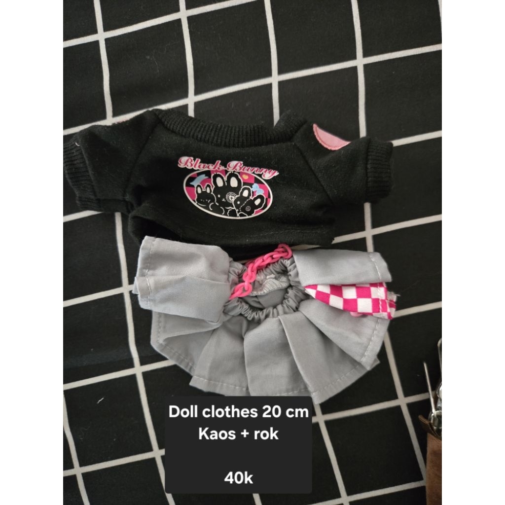 Baju-baju boneka preloved clothes doll 10cm 15cm 20cm kpop bts exo nct blackpink new jeans twice red