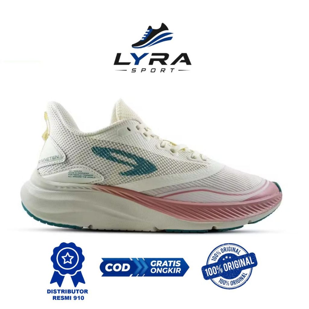910 Nineten Sakura 2 Sepatu Lari Women - Putih/Pink Running Wanita Running Wanita