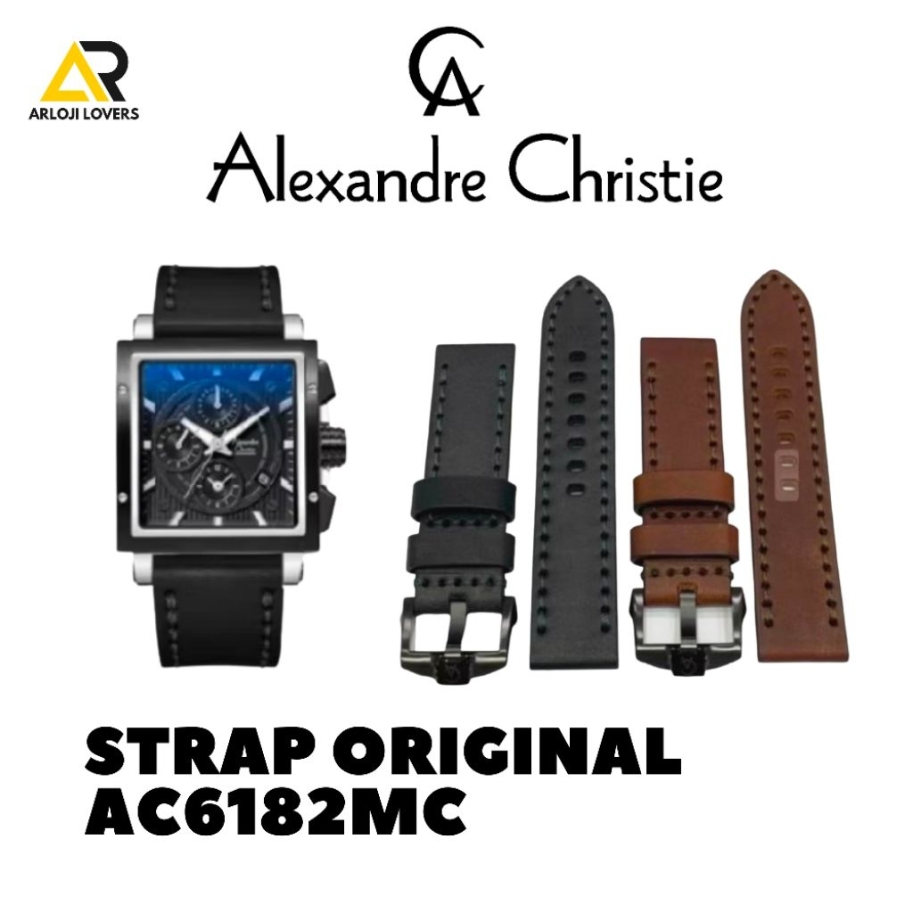 Tali/Strap Kulit Jam Alexandre Christie Type AC6182MC