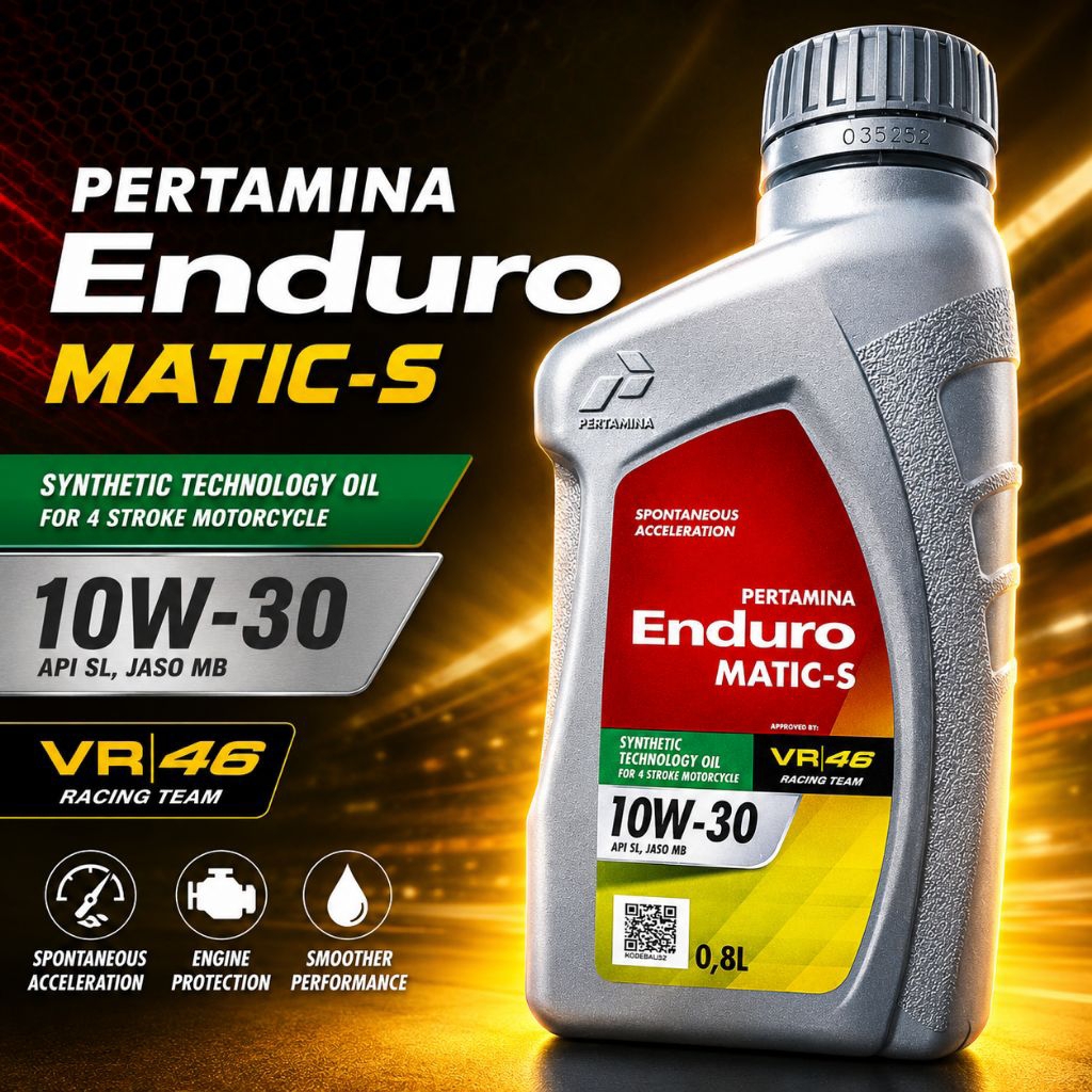 OLI ENDURO MATIC S 10W-30 (ORIGINAL ) OLI MOTOR MATIC COCOK UNTUK SCOOPY, VARIO, MIO, BEAT, NOUVO, A