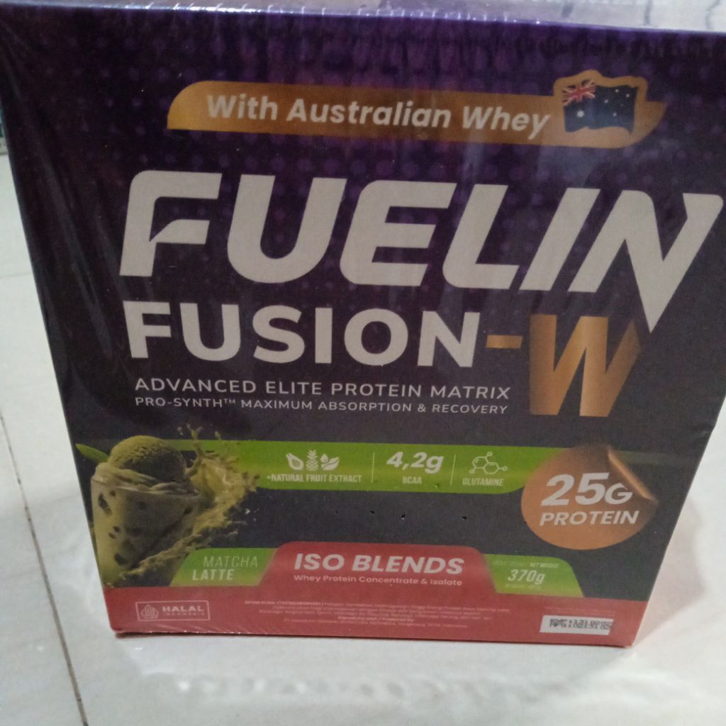 Fuelin fusion W Isoblends matcha susu protein 1 box isi 10 sachet