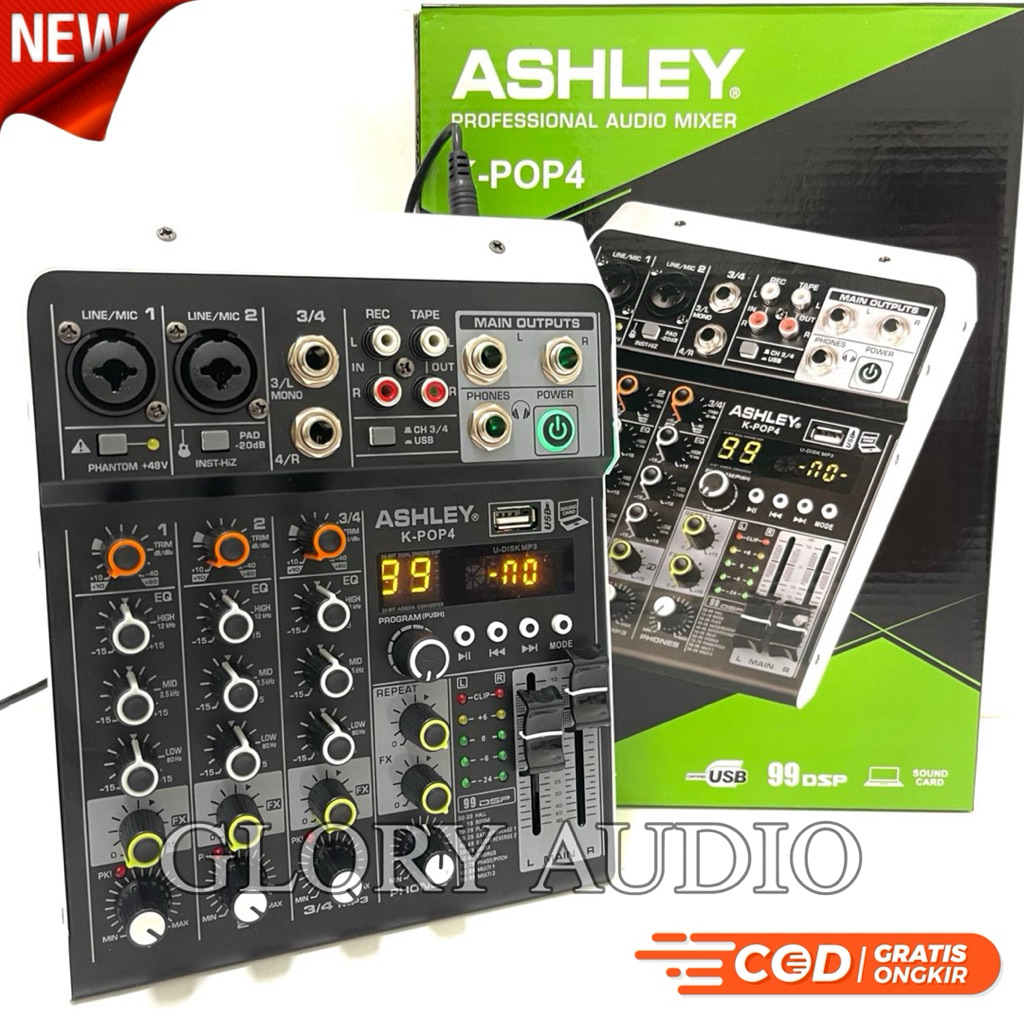 Promo Audio MIXER AUDIO ASHLEY K-POP 4 ORIGINAL 4 CHANNEL K POP4  ORIGINAL ASLI ASHLEY GARANSI RESMI