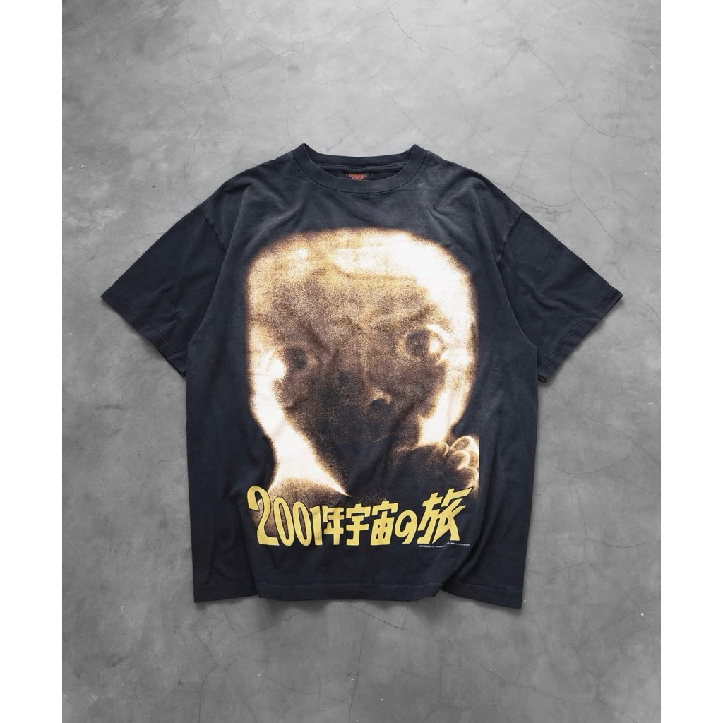 T-Shirt / Tees Bootleg GINSENGSTRIP 2001 A Space Odyssey Movie Film Black Faded Colour (NEW)