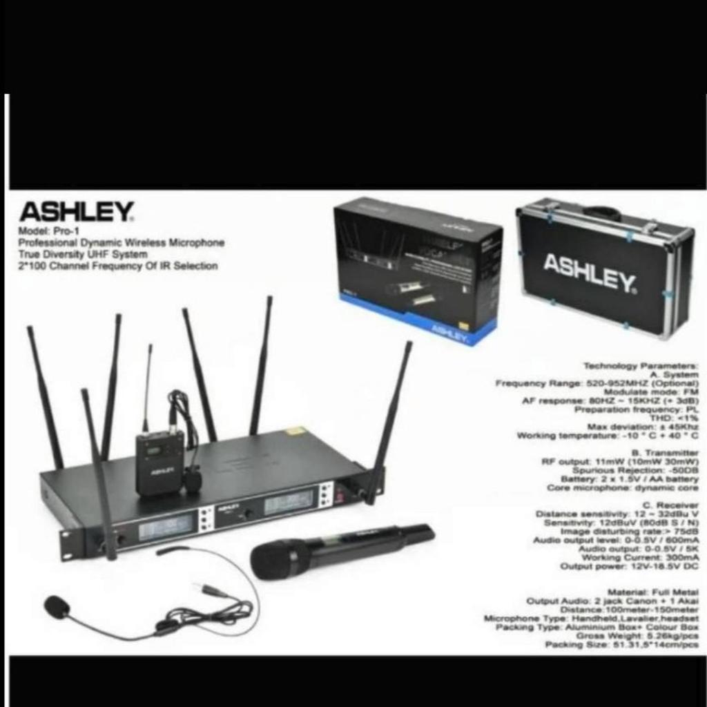 microphone mic WIRELESS ashley PRO1 / PRO 1 — PEGANG / JEPIT / HEADSET sesuai VARIAN
