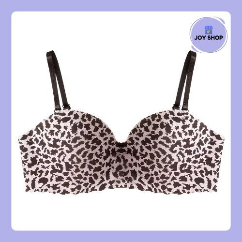JOYSHOP BR1931 Bra Push Up Bra Nyaman Bra Wanita Tanpa Kawat Motif Macan Lucu
