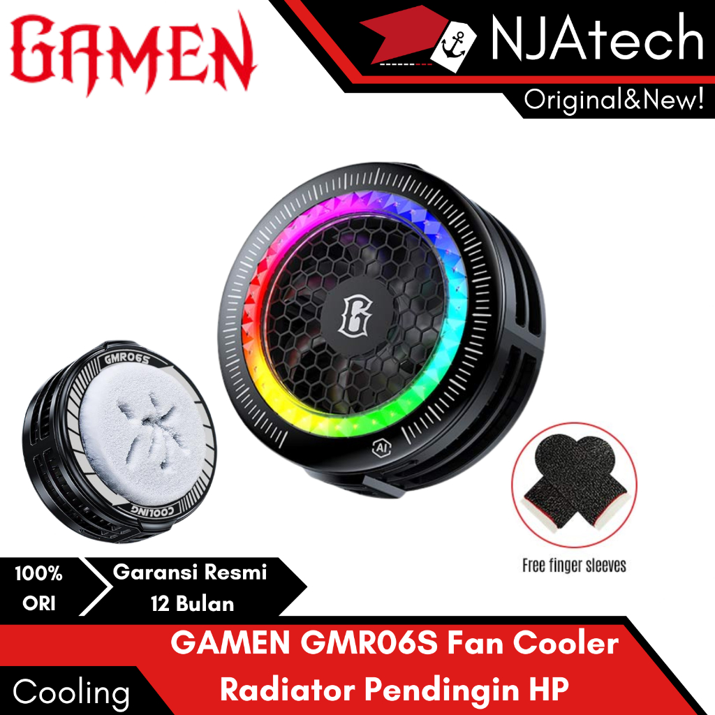 GAMEN GMR06S AI FANCOOLER FUNCOOLER GAMING PENDINGIN HP / TABLET PELTIER BISA BEKU