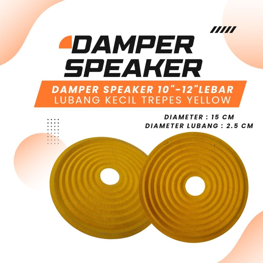 Surya Agung Damper 10inch -12 inch trepes yellow LK (15CM/2.5CM) lubang kecil dumper demper komponen