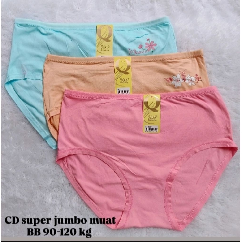 Celana Dalam Wanita Supe Jumbo BB ± 90 - 120KG / CD WANITA SUPER JUMBO Bahan Adem - Merk HUAYITING P