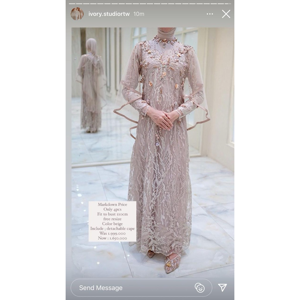 preloved kebaya original ivory