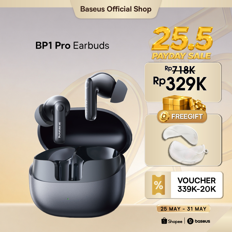 Baseus BP1 Pro TWS Adaptive ANC Hi-Res LDAC -50dB 6 Mic ENC with IP55 & 55H Earbud Earphone Bluetoot