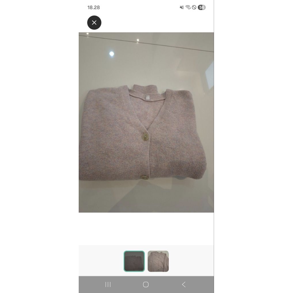 cardigan uniqlo pink