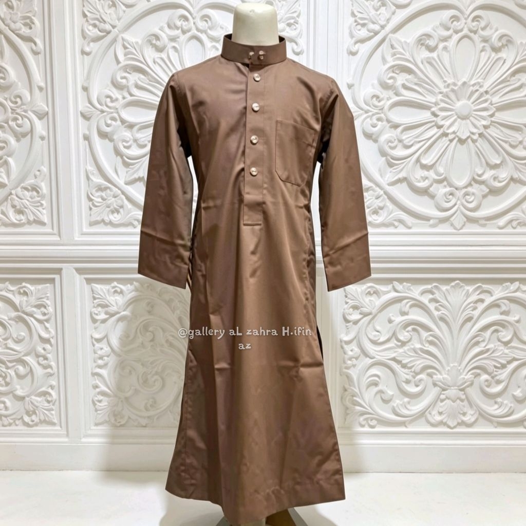 Gamis anak allebas collection kancing snap terbaru