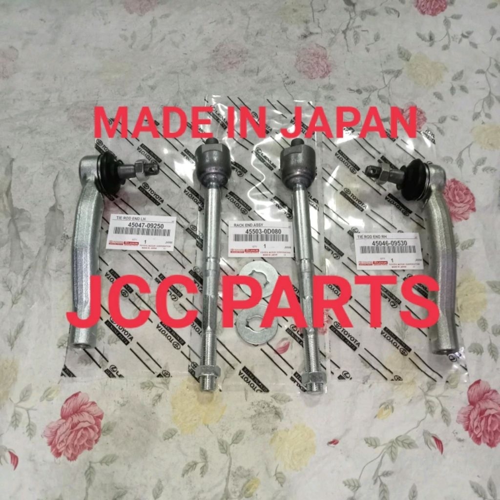 RACK END + TIE ROD END YARIS BAKPAO/NEW VIOS GEN 2 ORI JAPAN HARGA 1SET 4PC