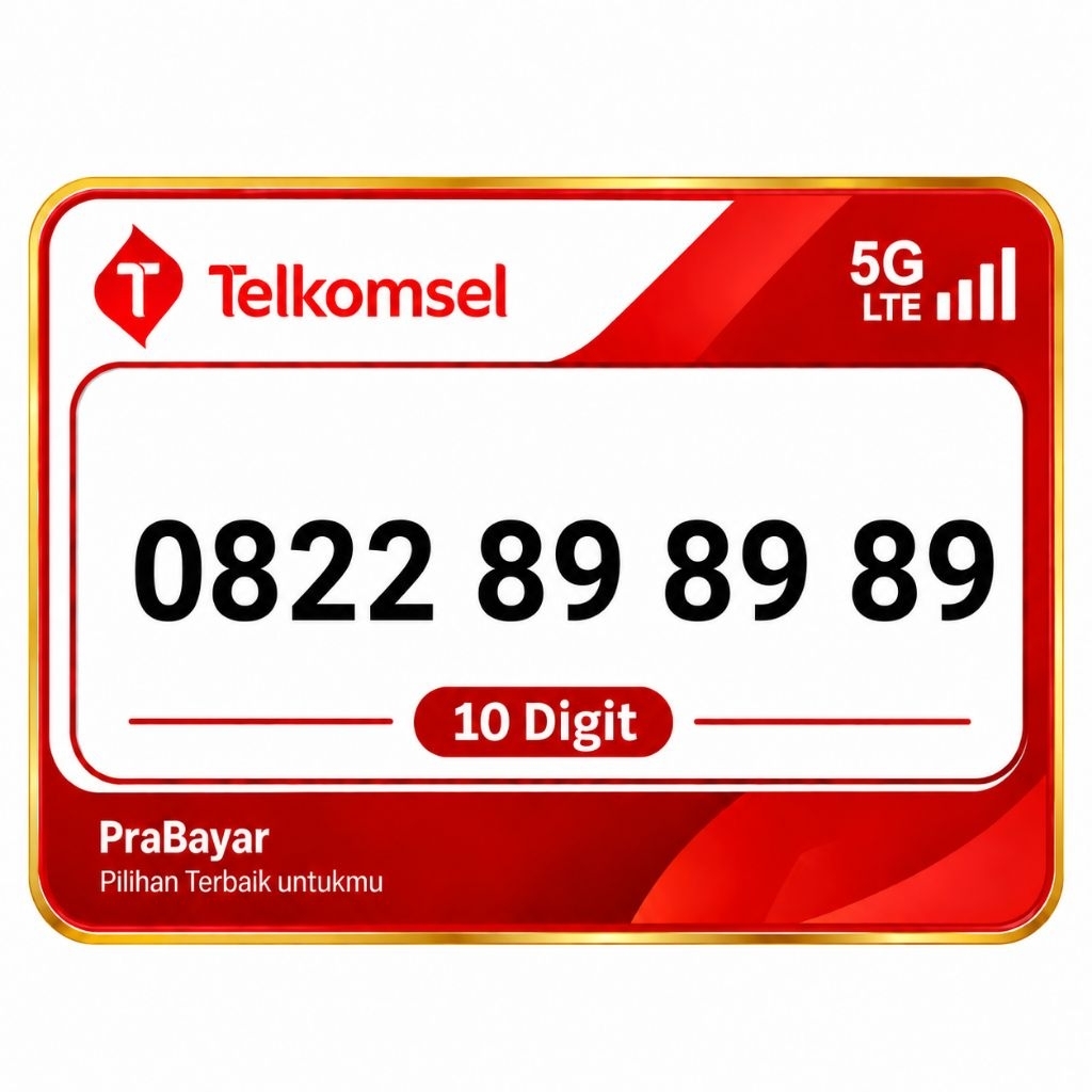 Nomor cantik telkomsel 10 digit simpati 0822 89 89 89