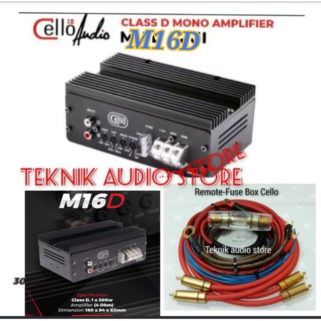 Power Cello Monoblok M16D  Include Kabel Power Cello Dan RCA Custom High Quality