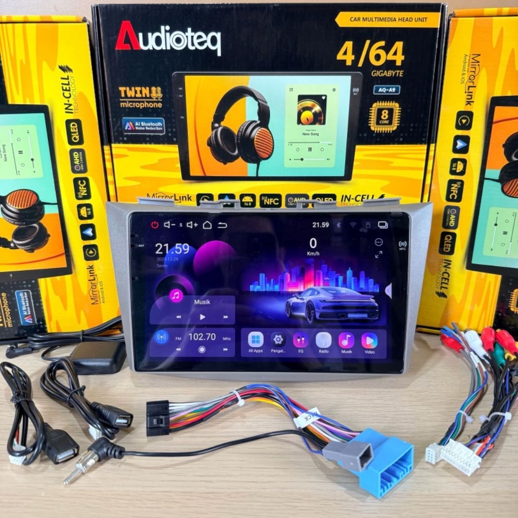 Head Unit Android Suzuki Ertiga Lama 2012 - 2017 Audioteq Ram 4/64 Gb Nfc