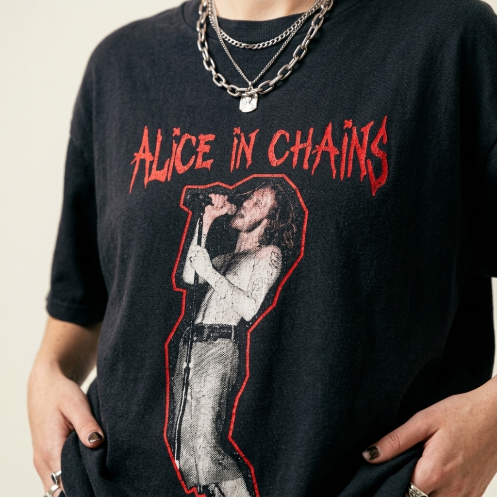Kaos Band Alice In Chains Vintage Grunge Tee Cotton Kombed 24s