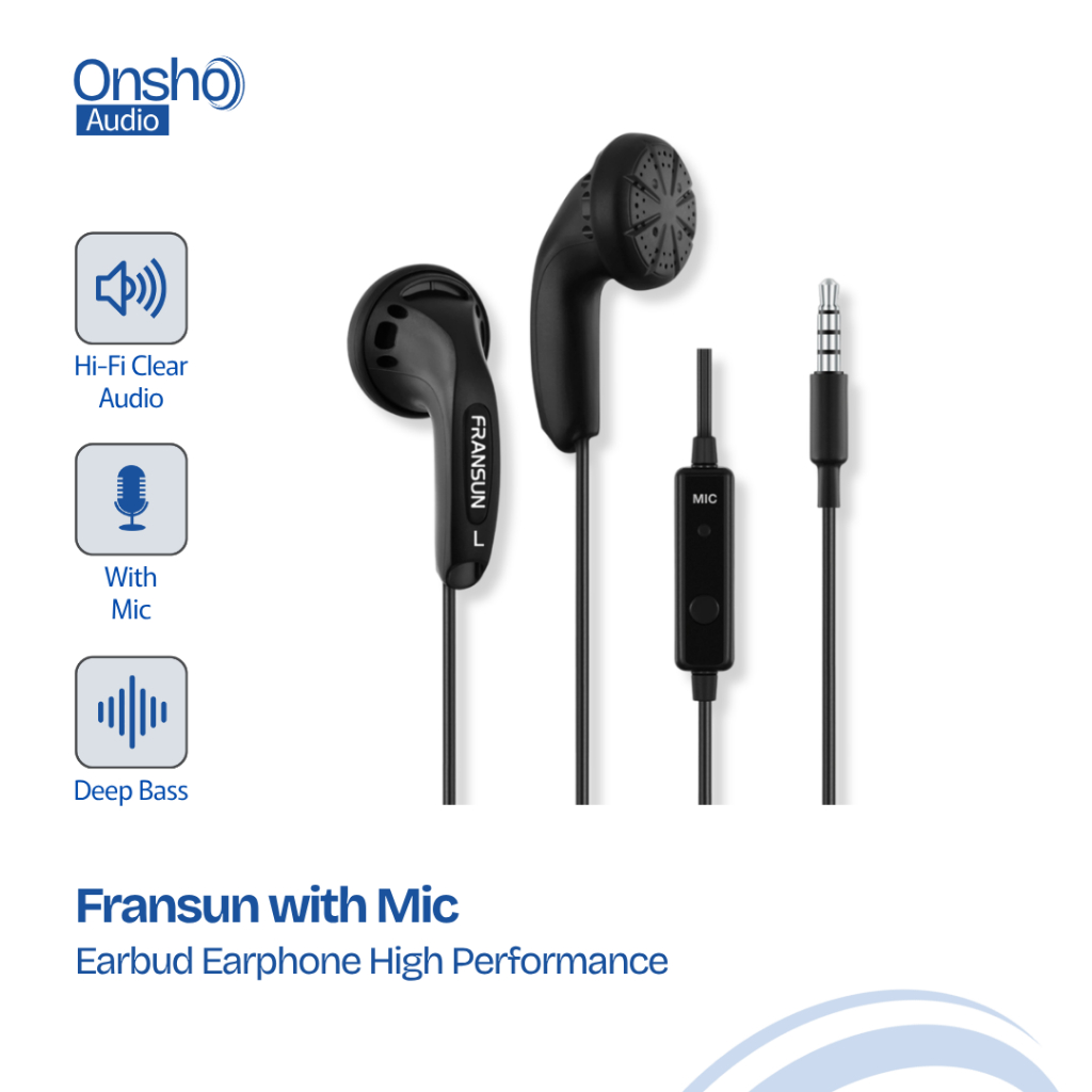 Earbud Fransun New Vido with Mic Original - Kere Hore Legend Earphone (Original Earphone)