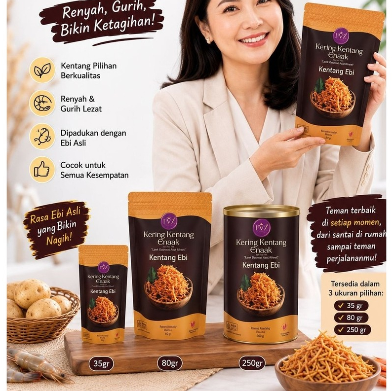 Defavez kering Kentang Ebi 250gr
