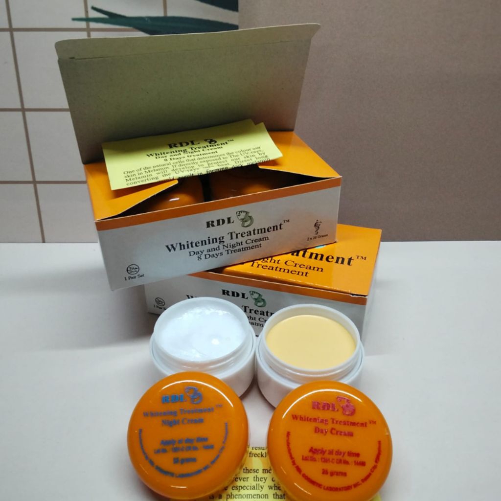 Krim Pemutih Wajah RDL treatment Day & Night - Mencerahkan, Membuat Segar, Membantu Regenerasi Kulit