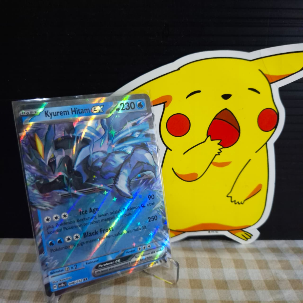 KYUREM HITAM EX RR - SV8S 046/182 - KARTU POKEMON INDONESIA