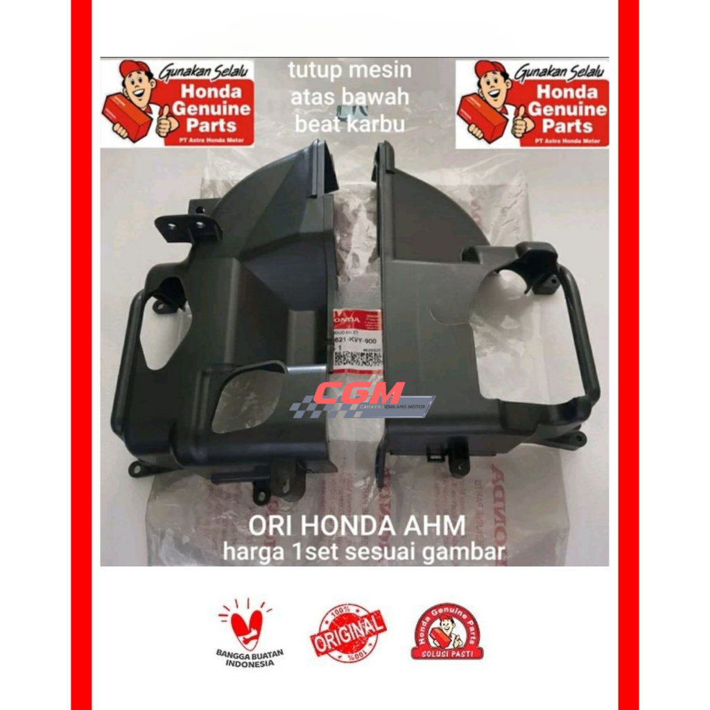 19621 KVY 900 Cover tutup mesin atas bawah beat karbu KVY asli honda