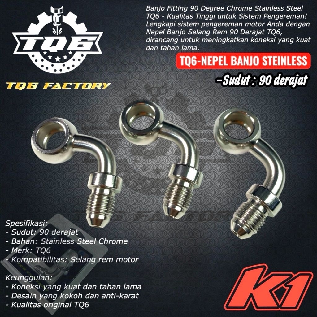 COD BANJO STAINLESS 90° FULL STAINLES BY TQ6