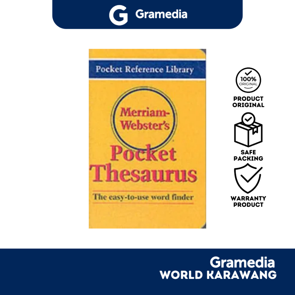 Gramedia Karawang - Buku Referensi - Merriam-Webster's Pocket Thesaurus - Merriem Webster - Hard Cov