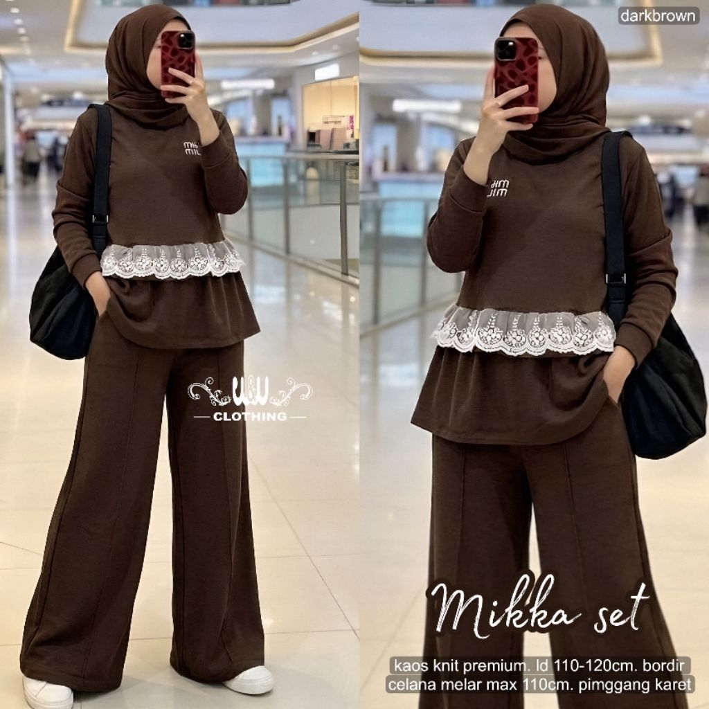 BAJU SETELAN WANITA SETCEL JEANS KEKINIAN MIKKA/ AMARI SE BY W&W.CLOTHING ORIGINAL