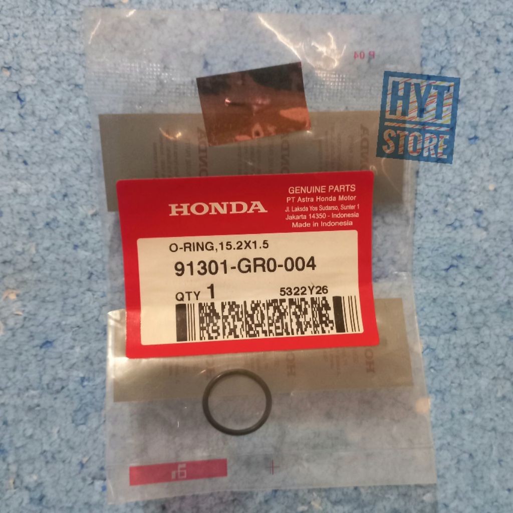 O Ring 15.2x1.5 Karet Seal Oring Baut Pin Pen Lidah Tensioner Beat Scoopy Spacy Vario 110 Karbu 9130