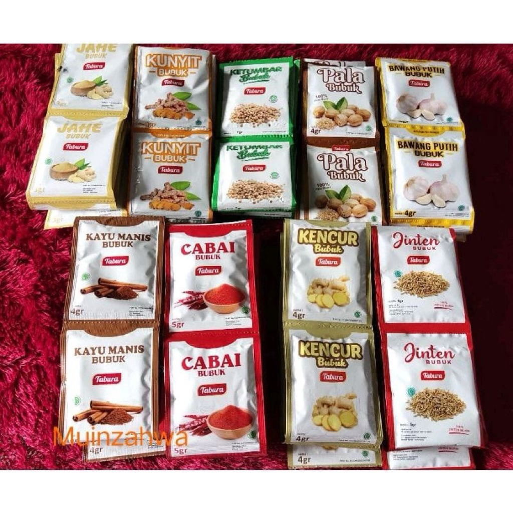 BUMBU DAPUR TABURA 12 SACHET/BUMBU INTANS