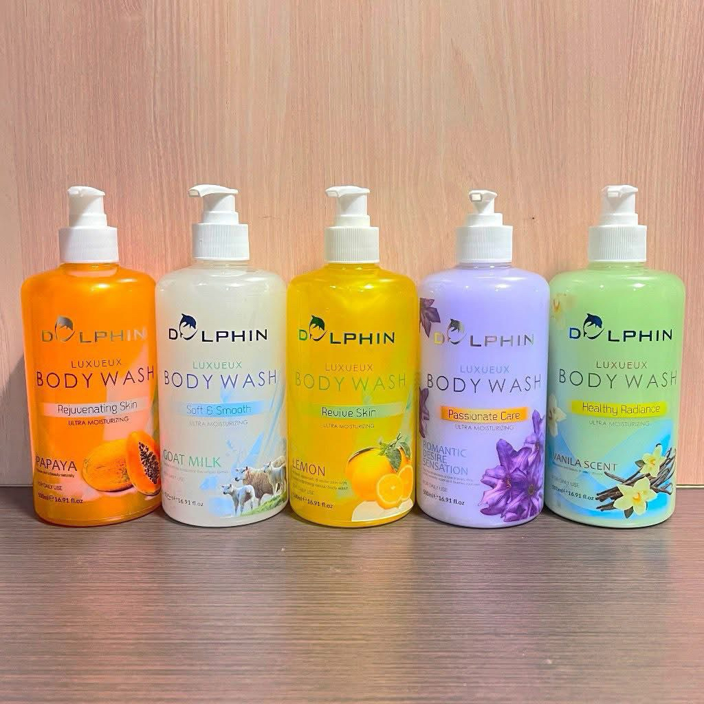 DOLPHIN Body Wash Sabun Mandi Cair 500ml Original BPOM