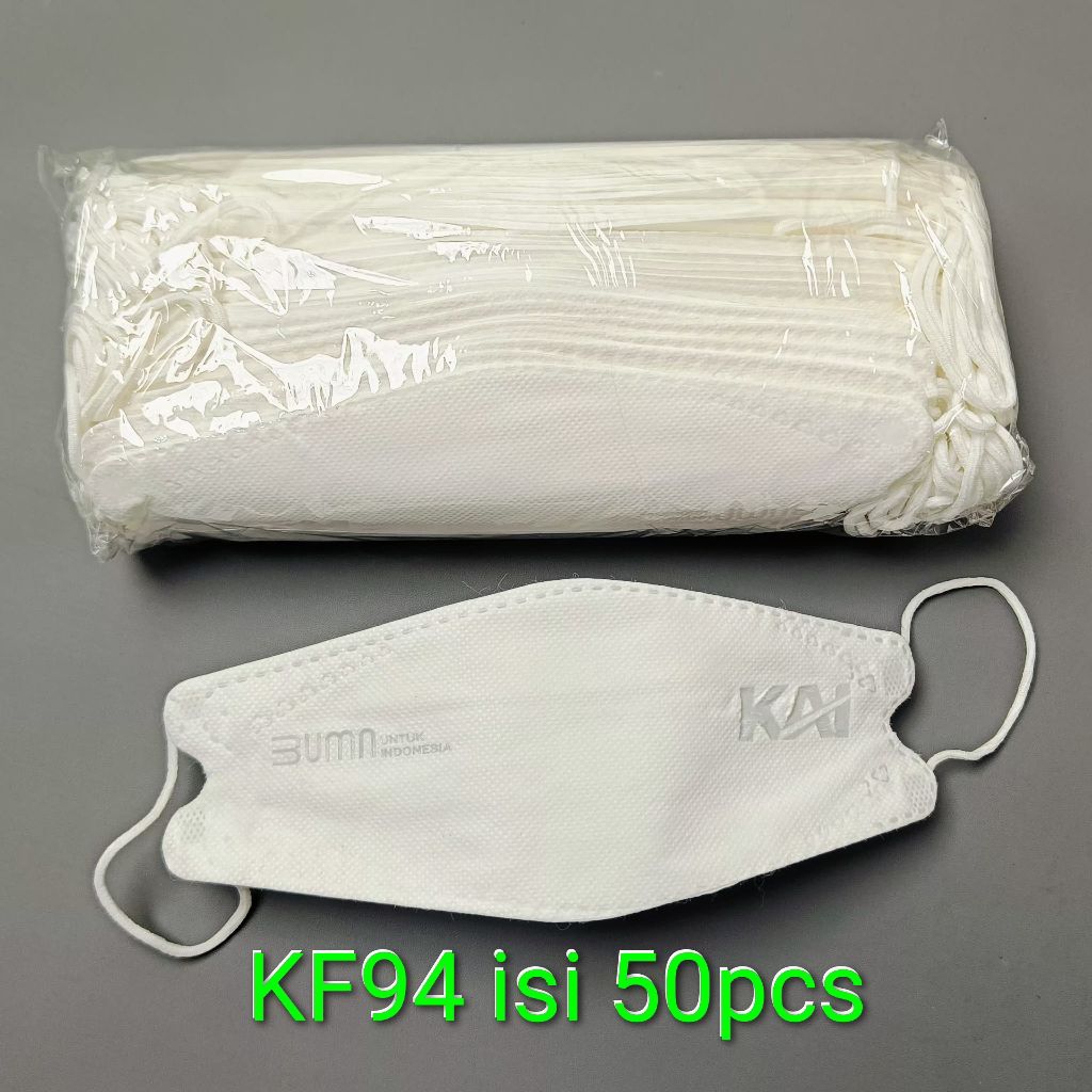 MaskerKf94 Masker Kesehatan Logo TNI POLRI dan bumn KAI non box isi 50 pcs