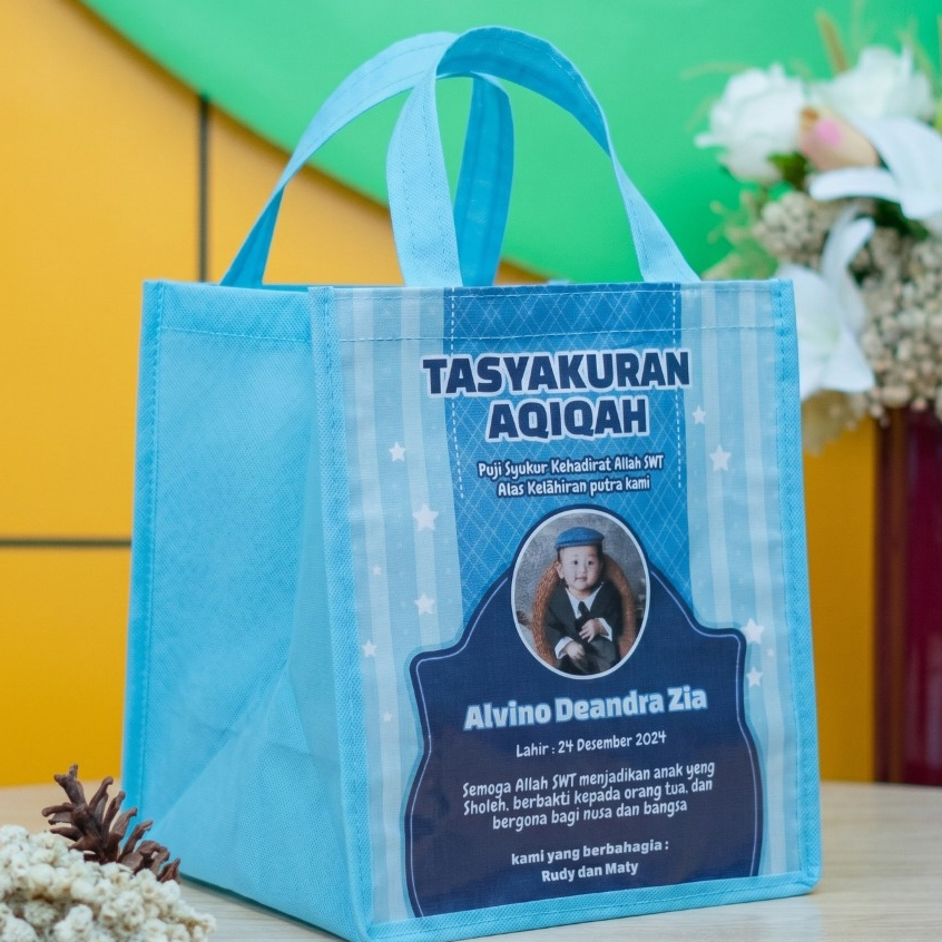 Tas Aqiqah Tas Hantaran Nasi Souvenir Hajatan Aqiqah Tas Berkat Tas Kardus Ukuran 22