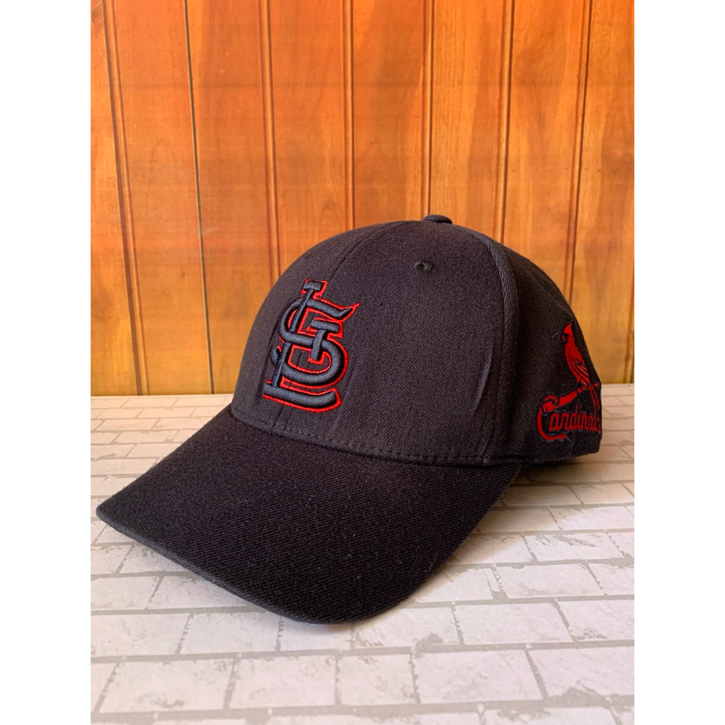 Topi Baseball MLB St. Louis Cardinals Vintage Black Red - Original Flexfit