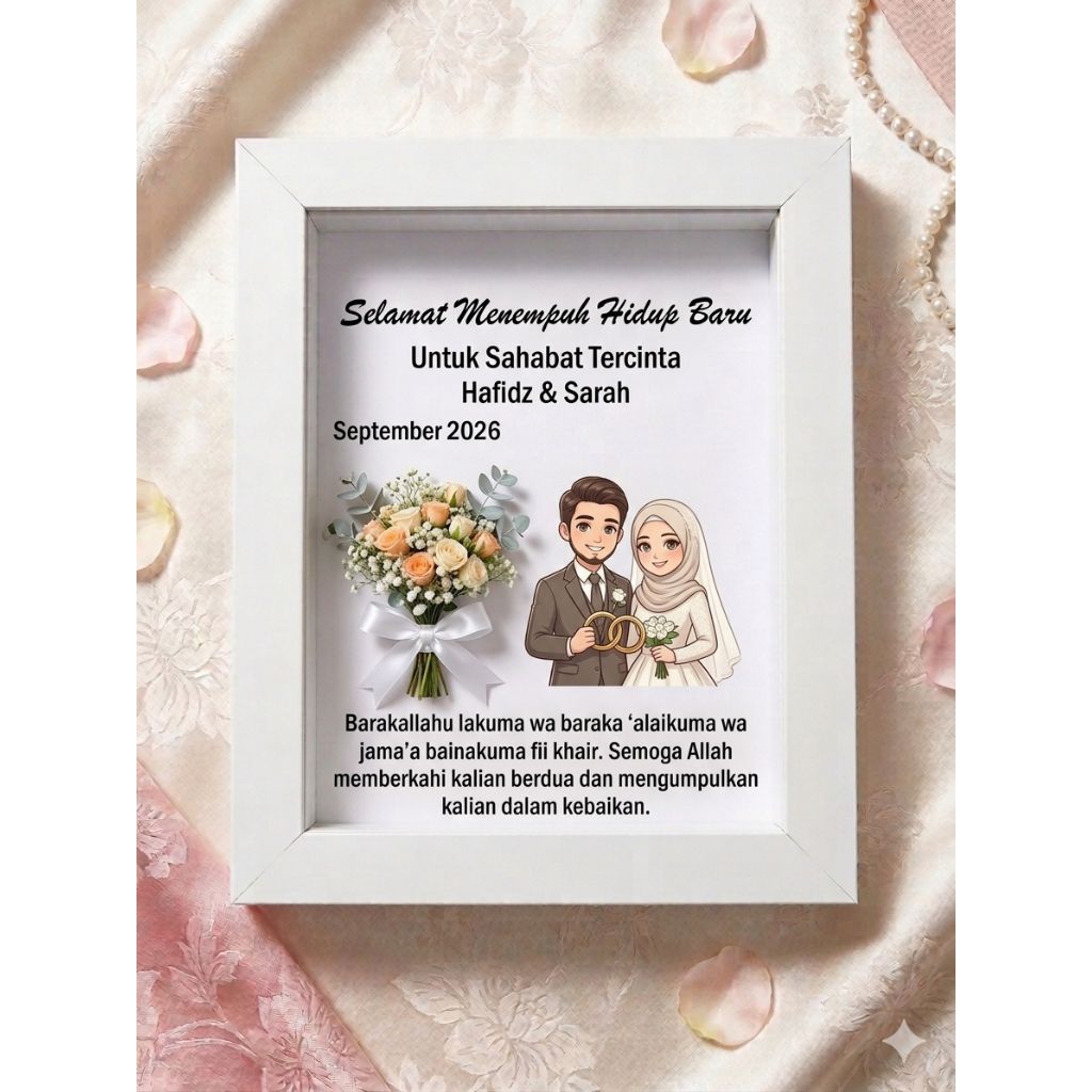 Frame 3D Bingkai Hadiah ulang tahun,Wisuda,pernikahan
