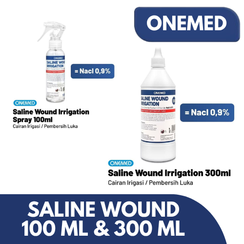 Onemed Saline Wound Irrigation Spray 100 ml - 300 ml (NaCl 0.9%) Cairan Pembersih Luka