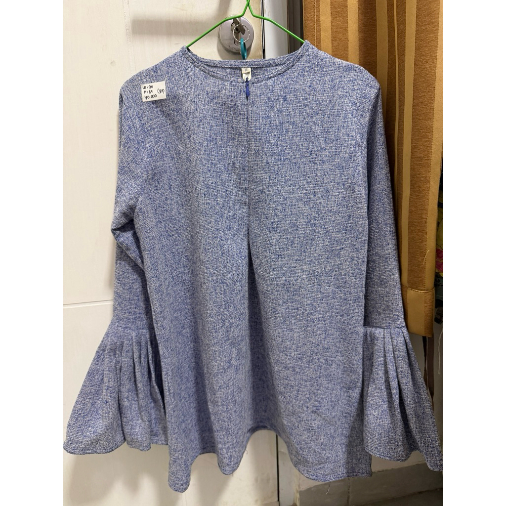 PRELOVED ATASAN BLOUSE KEMEJA VANILLA HIJAB