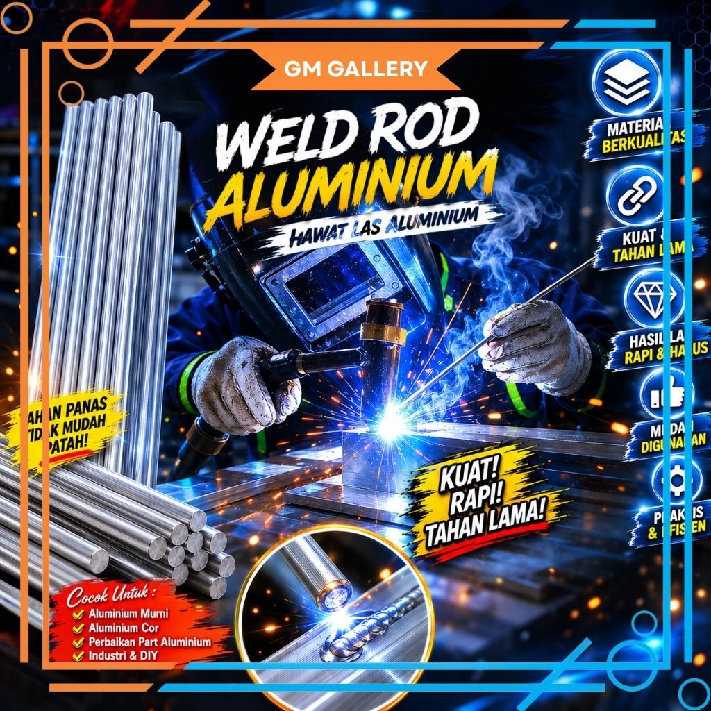 [GMGallery] Kawat Las Aluminium Temperatur Suhu Rendah Super Kuat Praktis - Las Alloy Kuat Awet