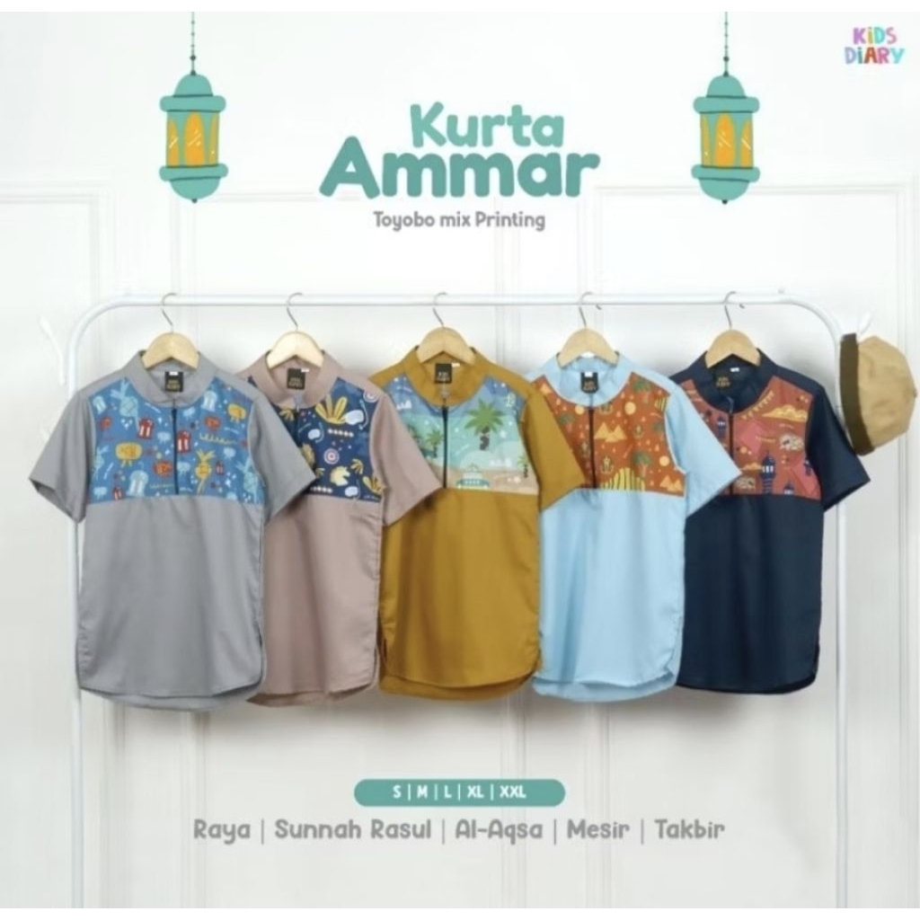 KURTA AMMAR KOKO DENGAN GAMBAR LUCU KOKO KATUN KIDS DIARY