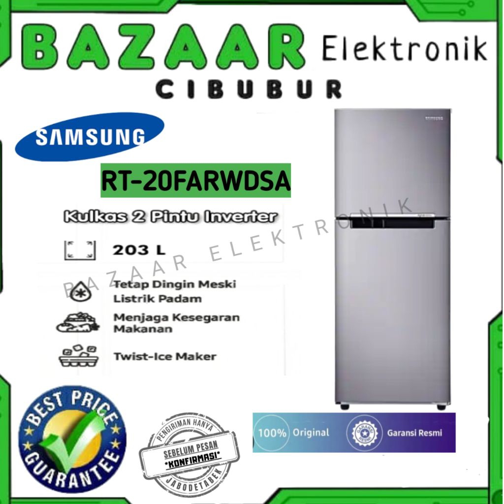 KULKAS SAMSUNG 2 PINTU 216L RT-20FARWDSA / RT20FARWDSA / RT 20FARWDSA