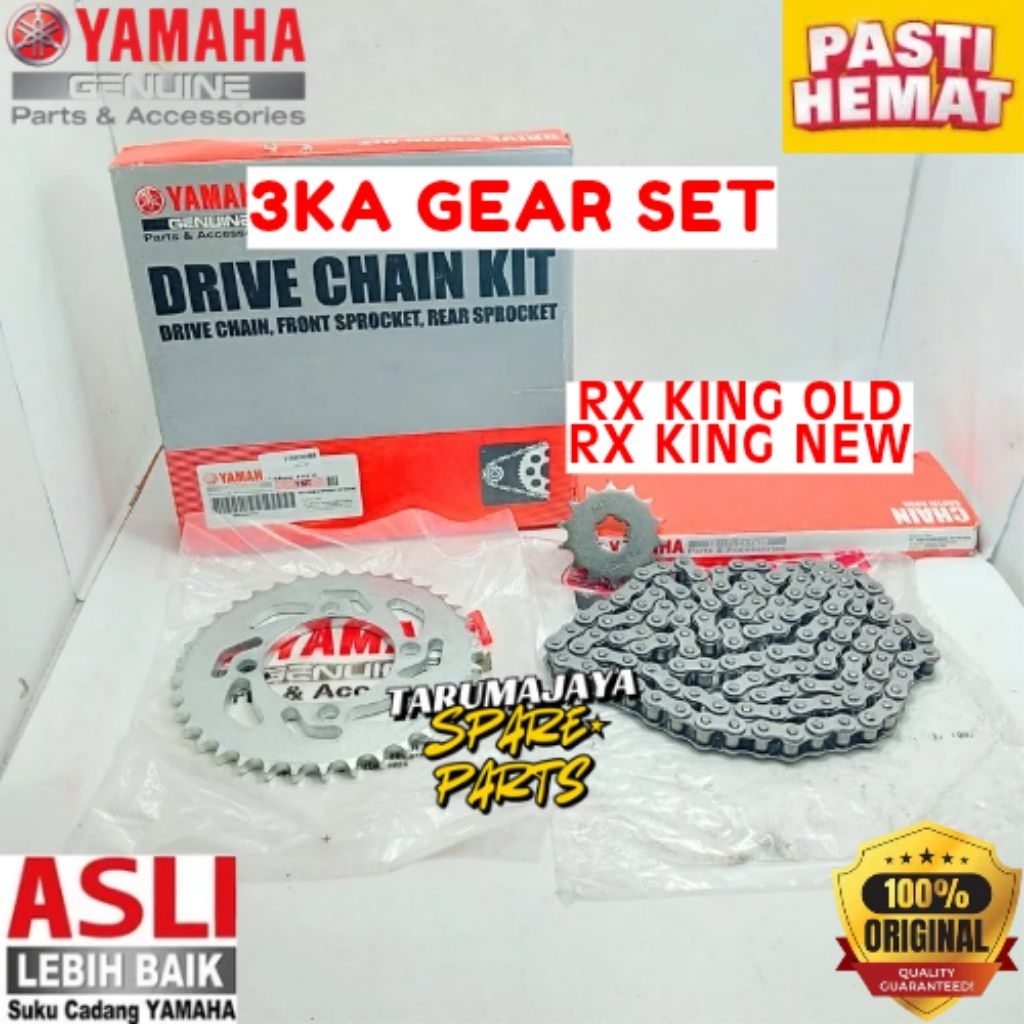 GEAR SET ORIGINAL YAMAHA KODE 3KA, GEAR SET RX KING OLD, GEAR SET RX KING NEW



