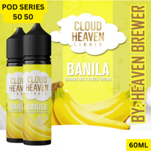 Cloud Heaven Liquid Banana Milk Vanila Cream 60ml dan 30ml By Heaven Brewer  Vapor Vape Pod Liquid S