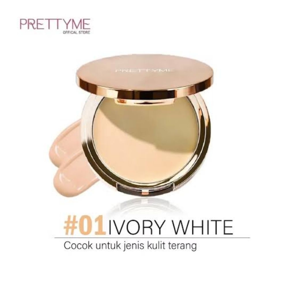 ivory shade 01 foundation balm prettyme - bedak glowing tahan lama