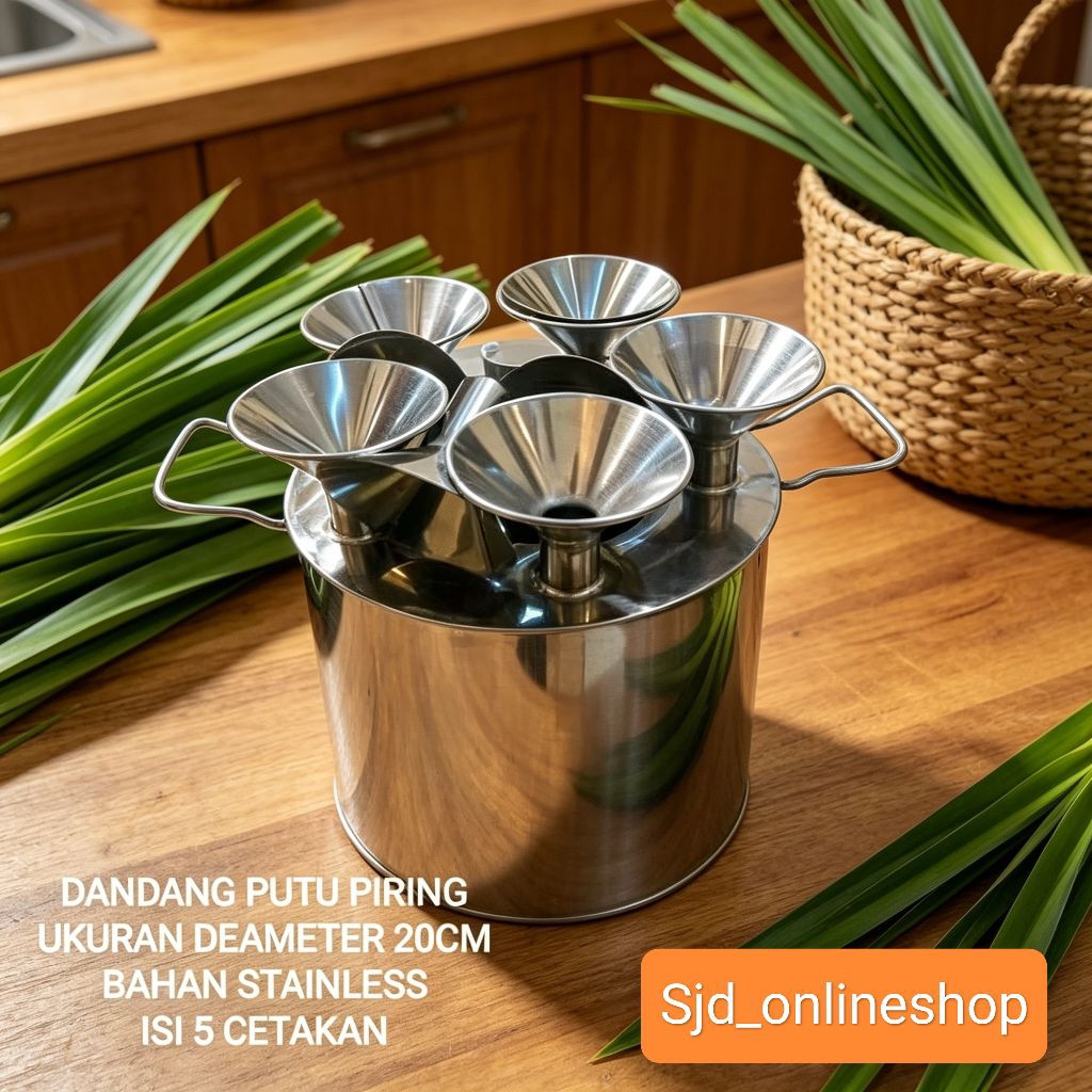 DANDANG/KUKUSAN KUE PUTU PIRING MALAYSIA UKURAN DIAMETER 20X25 CM
