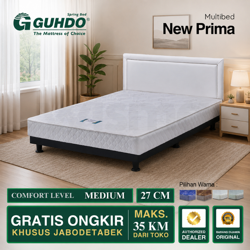 Kasur Springbed Guhdo Multibed New Prima Fullset / Tanpa Sandaran Kasur Divan Headboard Tempat Kasur
