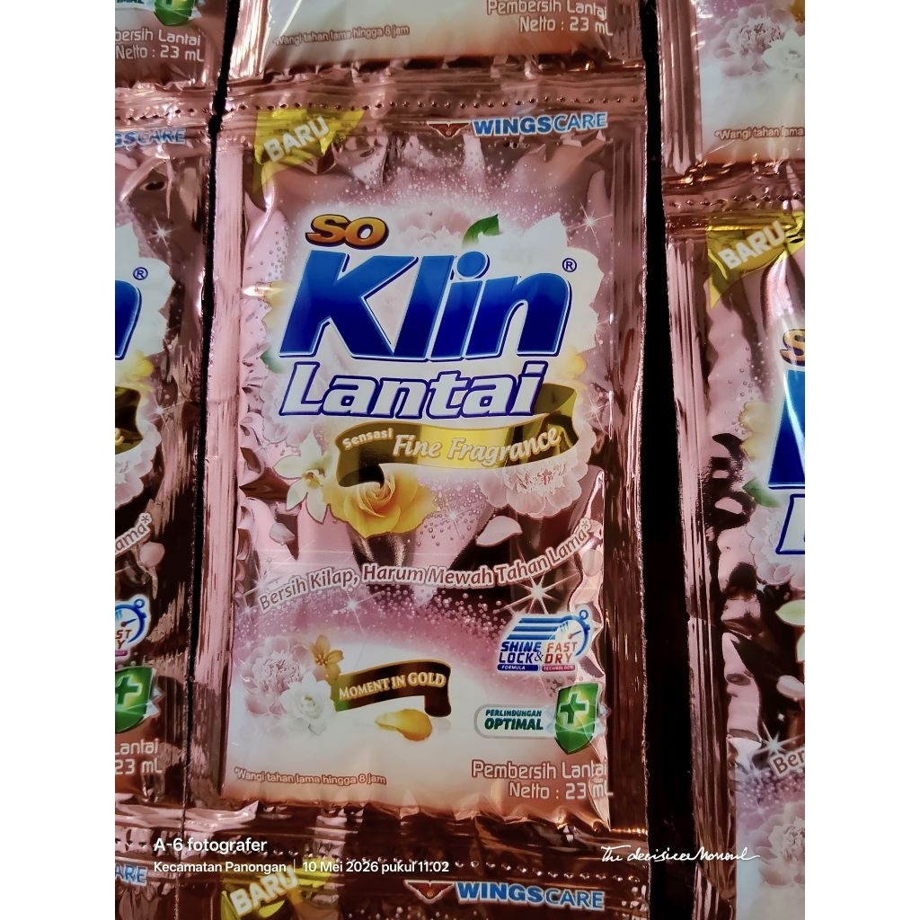 soKlin lantai "GOLD" Fine fragrance 24 sachet