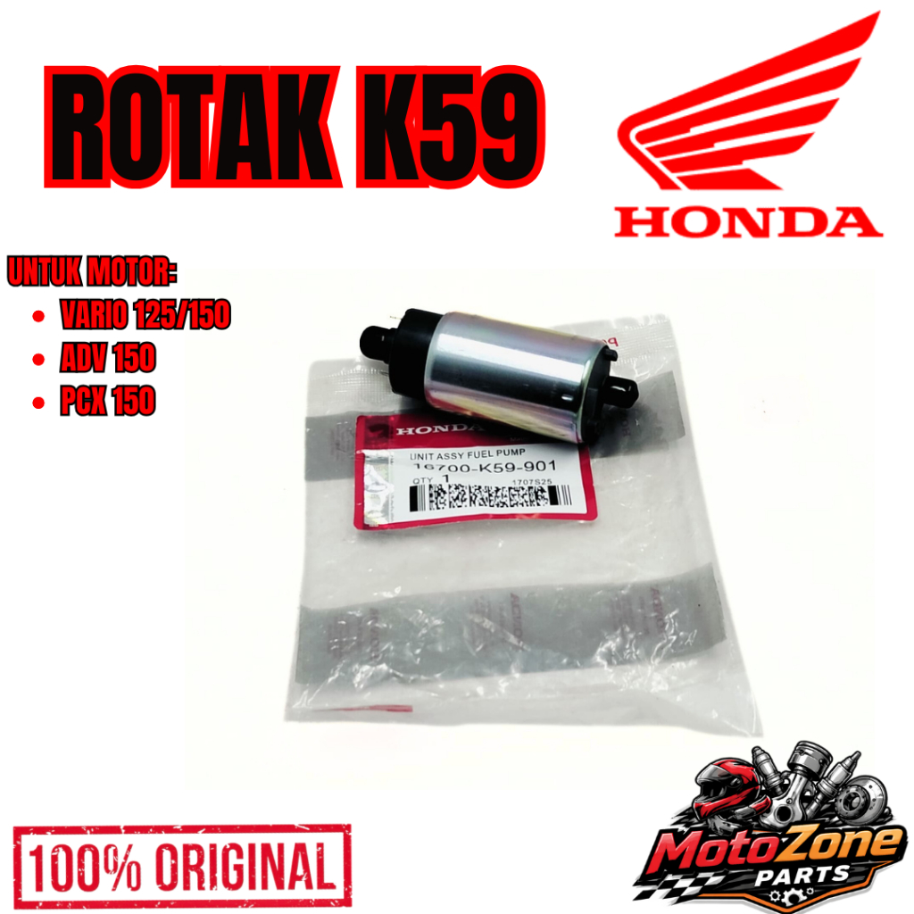 ROTAK KODE-K59 ORI AHM HONDA VARIO 125/150,ADV 150,PCX 150 KUALITAS ASLI ORIGINAL 100%.
