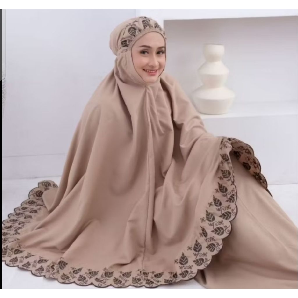 mukena Khadijah daun
