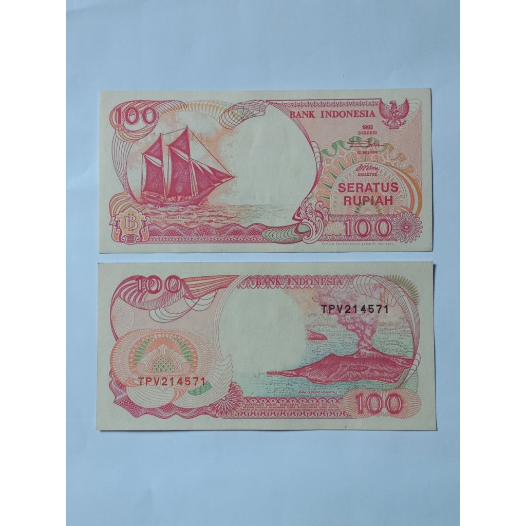 Uang kuno 100 rupiah perahu pinisi